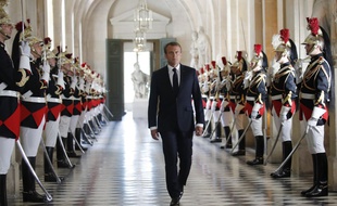 Emmanuel Macron au château de Versailles, le 9 juillet 2018.