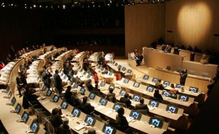 L'hémicycle du conseil munipal de Marseille.