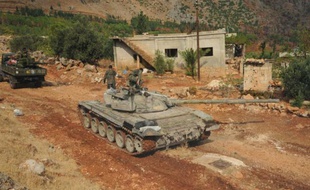 Un char de l'armée syrienne dans l'ouest du pays, le 8 octobre 2015