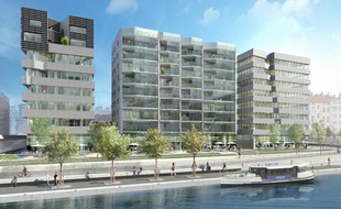 Le projet Hikari comprend trois bâtiments à énergie positive qui seront construits au sud de la presqu'île de Lyon.