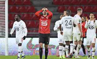 Le milieu de terrain du Stade Rennais Clément Grenier, ici lors de la défaite face au LOSC, le 24 janvier 2021 au Roazhon Park.