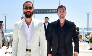 William Poras Lozano (à d.) avec l'acteur Matthew McConaughey, en 2015