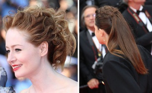 Attache Fuzzy pour Dorothy Atkinson et Twisted Ponytail pour Miranda Otto, deux coiffures signées Dessange pour le Red Carpet.