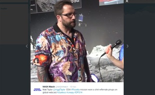 Matt Taylor, scientifique de l'ESA, et sa chemise farfelue