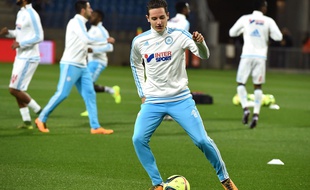 Florian Thauvin à l'échauffement avant Montpellier-Marseille.