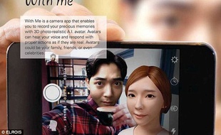 « With me » permettra de faire apparaître à l’écran du téléphone, l’avatar d’un ami ou d’un membre de sa famille mort