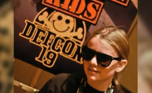 CyFi, hackeuse de 10 ans, star de la DefCon 2011 à Las Vegas, aux Etats-Unis.