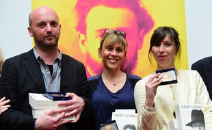Luc Mathieu, Cécile Allegra et Delphine Deloget, lauréats du prix Albert Londres 2015