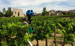 Passage dans les vignes avec le Trekker.