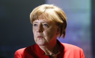 La chancelière allemande Angela Merkel, lors de l'ouverture de l'exposition Europa Experience à la Maison européenne de Berlin, le 12 mai 2016.