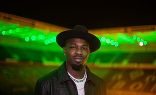 Marcus Thuram lors de sa présentation à Mönchengladbach.