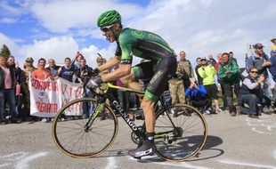 Pierre Rolland sur le Tour d'Italie, le 31 mai 2014.