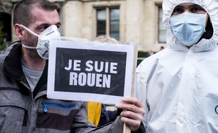 Des manifestants à Rouen, le 1er octobre.