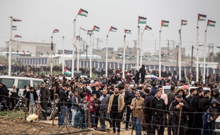 Des dizaines de milliers de Gazaouis ont convergé samedi 30 mars 2019 vers la frontière israélienne à l'occasion de la «grande marche du retour».