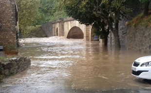 A Lagrasse, ce lundi 15 octobre, dans l'Aude.