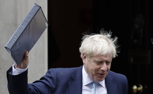 Boris Johnson quitte Londres pour Bruxelles, le 3 octobre 2019.