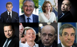 Les huit candidats à la primaire de la droite et du centre.