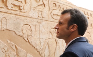 Emmanuel Macron en visite en Egypte, le 27 janvier 2019.