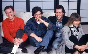 Philippe Risoli, Patrick Roy, Bernard Montiel et Dominique Cantien en 1989.
