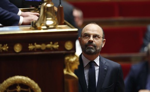 Le premier ministre Edouard Philippe avant son allocution à l'Assemblée nationale, le 12 juin 2019.