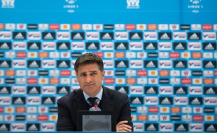 Oui, ça pique. Michel, en conférence de presse à Marseille, le 18 mars 2016, (après une défaite 2-5 contre Rennes).