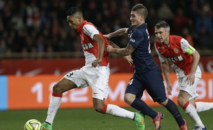 Monaco-PSG en Ligue 1, le 1er mars 2015.
