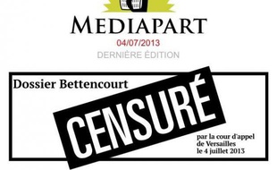 La Une de Mediapart après le jugement de la cour d'appel de Versailles