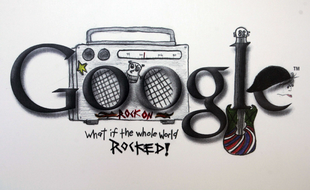 Un Doodle exposé au Doodle Museum de Google en Californie