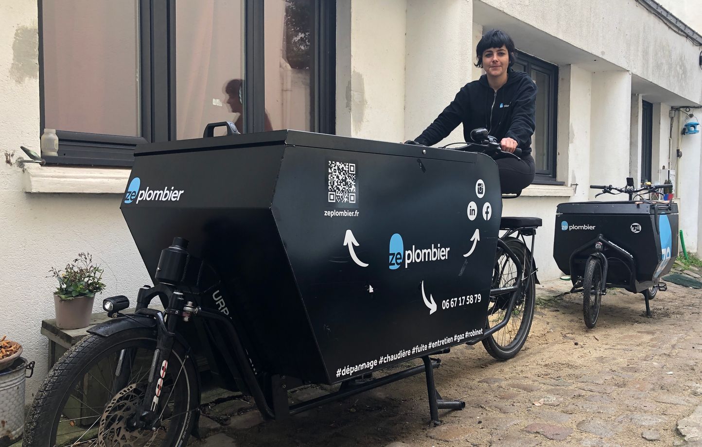 Sonia Boury, gérante de Ze Pombier, est aussi à la tête de l'association des Boîtes à vélo Nantes