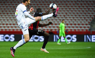 Ludovic Ajorque a inscrit ses 15e et 16e buts de la saison en Ligue 1, dimanche à Nice.