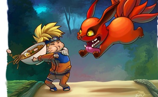 Bataille de ramen entre Naruto et Kyuubi
