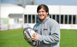 Camille Lopez lors d'un entraînement avec l'UBB qu'il va quitter cet été pour rejoindre Perpignan.