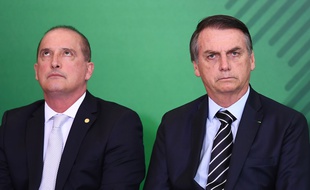 Onyx Lorenzoni, le chef du gouvernement, et Jair Bolsonaro, le président brésilien, le 2 janvier 2019.