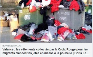 La photo utilisée par différents sites d'extrême droite pour accuser les migrants de l'Aquarius.