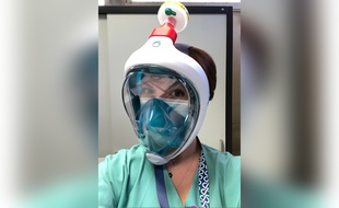 Des adaptateurs ont été imprimés en 3D par des ingénieurs d'Airbus pour des masques de plongée utilisées par des médecins de la clinique Pasteur de Toulouse.