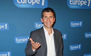 Thomas Sotto, à la conf de rentrée de Europe 1, le 4 septembre 2013, à Paris.