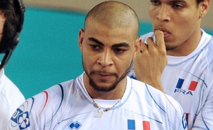 Le volleyeur Earvin N'Gapeth, lors d'un match de l'équipe de France contre la Grèce, le 23 novembre 2011 à Tourcoing.
