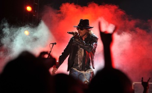 Axl Rose lors d'un concert à Bangalore, le 7 décembre 2012.