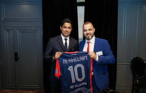 PSG. Nasser Al-Khelaifi reçoit un maillot spécial d’un club albanais