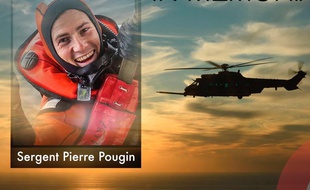 Le sergent Pierre Pougin, sauveteur plongeur héliporté de l'Escadron d'hélicoptères 1/67 «Pyrénées», est décédé lors d'un vol d'entraînement le 29 avril 2020.