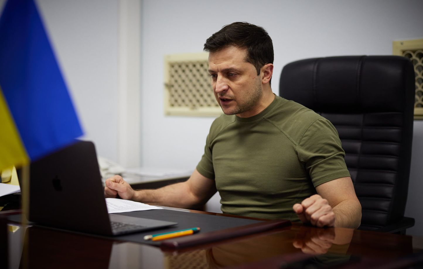 Le président Zelensky le 24 février 2022.