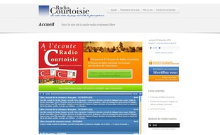 Capture d'écran du site Internet de Radio Courtoisie