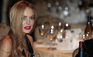 L'actrice Lindsay Lohan au dîner annuel des correspondants à la Maison Blanche, à Washington, le 28 avril 2012.