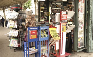 Kiosque à journaux à Vichy en Auvergne
