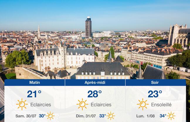 Météo Nantes: Prévisions du vendredi 29 juillet 2022