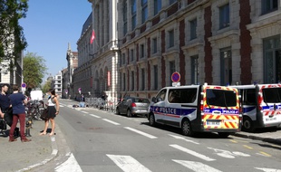 Sciences Po Lille bloqué, le vendredi 20 avril.