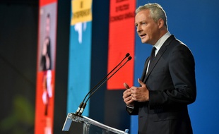 Le Ministre de l'Economie Bruno Le Maire donne un discours lord de l'université d'été du Medef mercredi 30 août 2017.