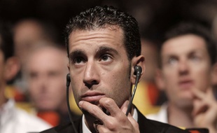 Vincenzo Nibali lors de la présentation du Tour de France 2015 le 22 octobre 2014.