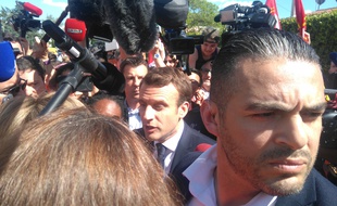 Emmanuel Macron à la Verrerie ouvrière d'Albi, le 4 mai 2017.