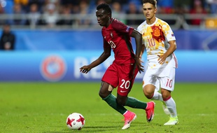 Le Portugais Bruma face à l'Espagne à l'Euro U212, le 20 juin 2017.